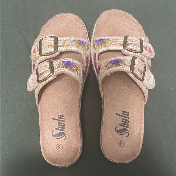 SHEIN Women's Colorful Double Buckle Sandals - Picture 1 of 4